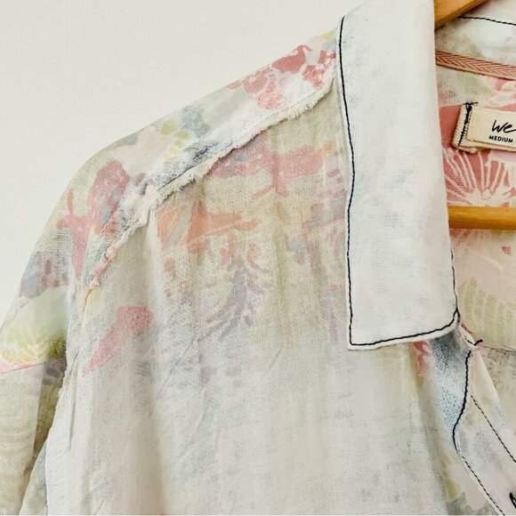 NWT Free People We The Free  Share Good Vibes Button Down, Sz Small - Picture 10 of 15